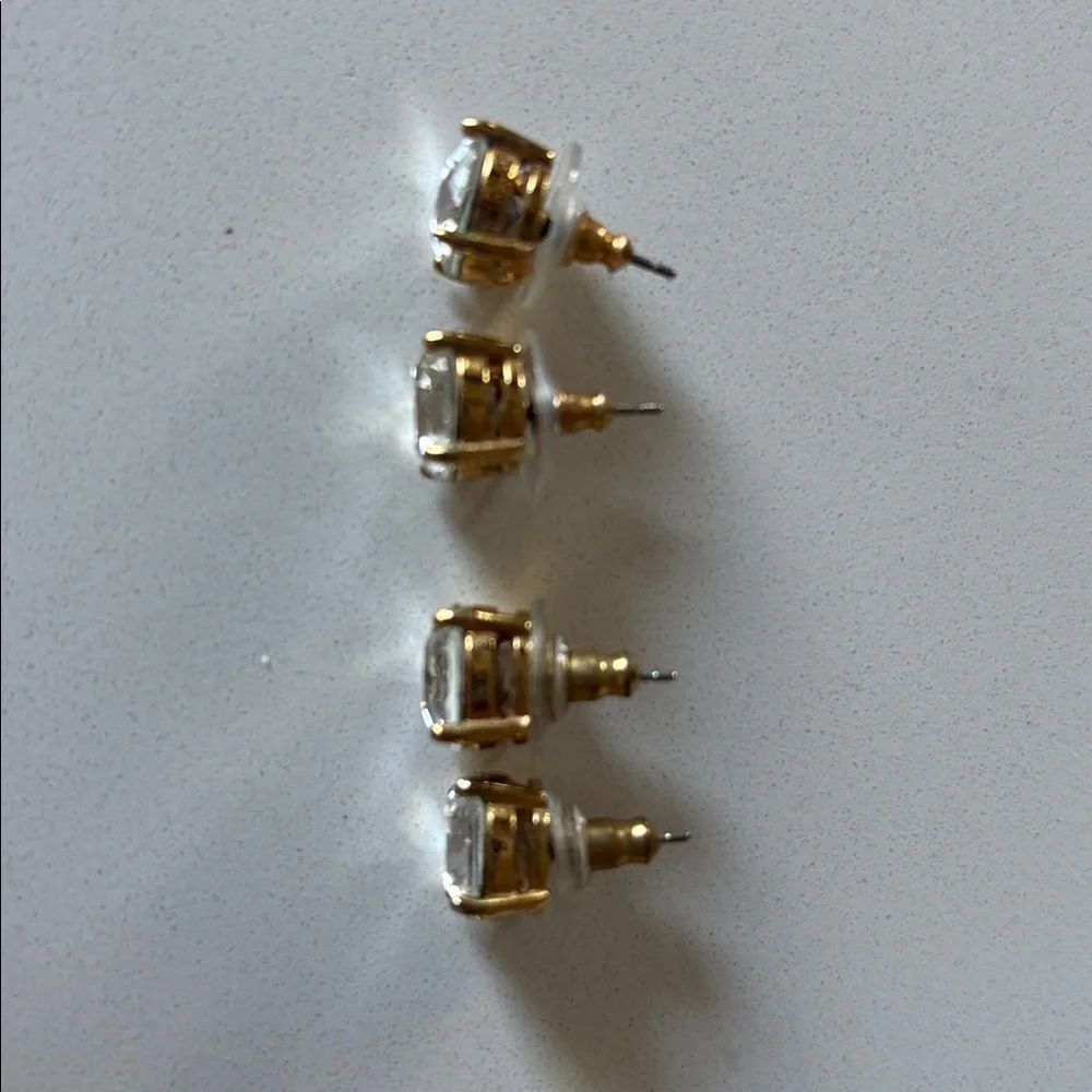 White CZ Kate Spade sugar stacks. - Picture 2 of 3